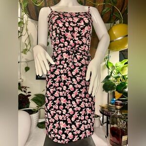 Floral Black and Pink Dress